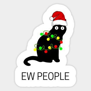 EW people, funny christmas cat Sticker